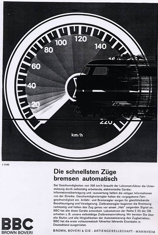 Die schnellsten Züge bremsen automatisch - mit Klick zurück zur Reklame-Übersicht